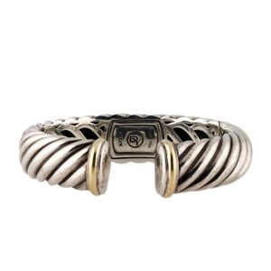 David Yurman two tone hinged cable bracelet